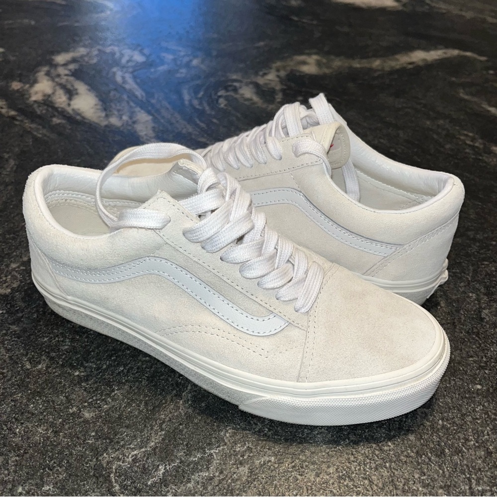 Vans Old Skool Sneakers Off-White Suede Size 8